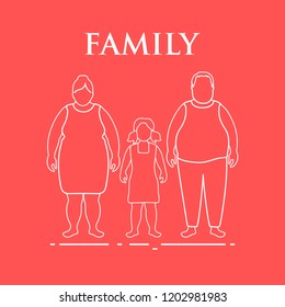 Family. Mom, dad and daughter. Couple with a child.