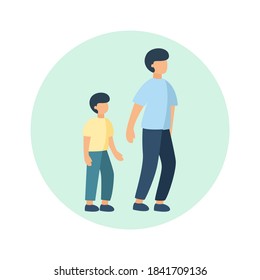 Family - Mom Dad and Son. Stock Vector Illustration