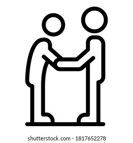 Family moments happy icon. Outline family moments happy vector icon for web design isolated on white background