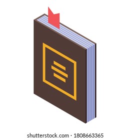 Family moments photo book icon. Isometric of family moments photo book vector icon for web design isolated on white background