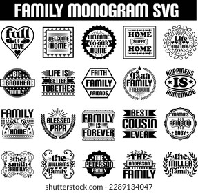family monogram svg
family monogram svg design bundle 