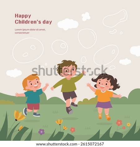 family month, world children’s day vector illustration