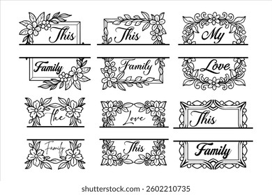 Family name monogram design, monogram