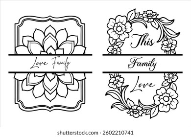 Family name monogram design, monogram