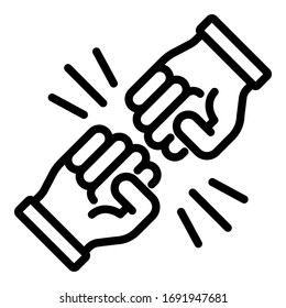 Family no racism icon. Outline family no racism vector icon for web design isolated on white background