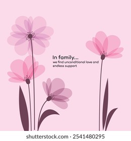 Family offers a foundation of unwavering love and limitless support through all of life's moments. Inspirational family quote. boundless love and support 