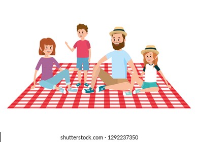 Family on picnic