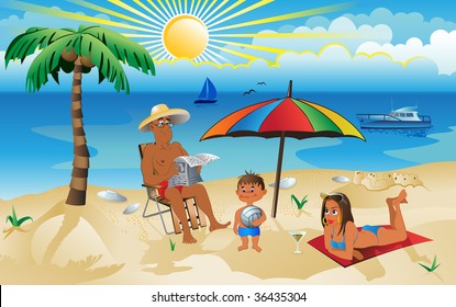 a family on vacation