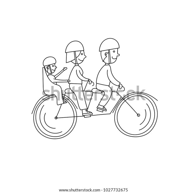 tandem bicycle with child seat