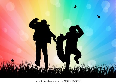 Family outdoors