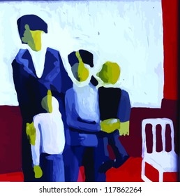 family, painting