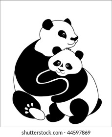 Family of pandas