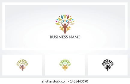 Family Parent Kids Tree Logo