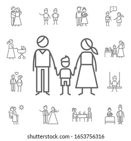 Family, parents, baby icon. Family life icons universal set for web and mobile