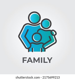 Family, parents and child icon design vector.