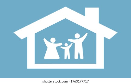 Family, parents, children do activities together at home. Illustrations and vectors for your business.