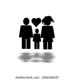 Family, parents and children, icons of family planning. In line with editable strokes