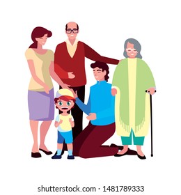 family parents kids group people