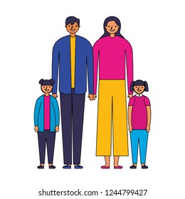family parents and kids together
