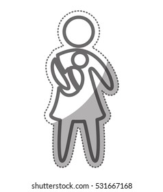 family parents silhouette isolated icon vector illustration design