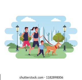 Family at park