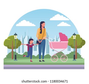 Family Park Cartoons Stock Vector (Royalty Free) 1180034671 | Shutterstock