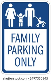 Family parking sign and labels