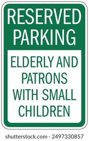 Family parking sign and labels