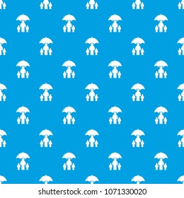 Family pattern vector seamless blue repeat for any use