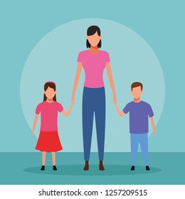 Family people cartoon