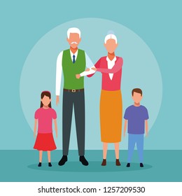 Family people cartoon