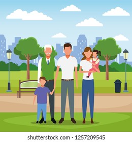 Family people cartoon
