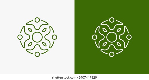 Family people community teamwork colorful logo icon vector