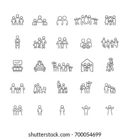 Family and People icons set,Vector