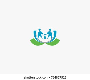 family people logo, healthy care logo, communication logo,family logo,vector logo template