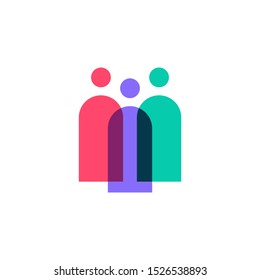 family people logo vector icon illustration