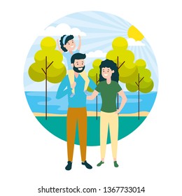 family people outdoors