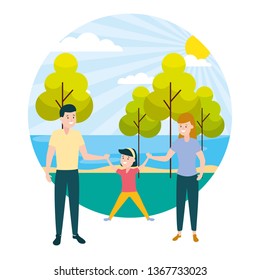 family people outdoors