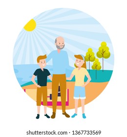 family people outdoors