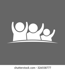 Family people of three icon