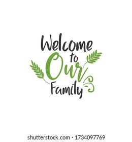 Family phrase quote lettering typography