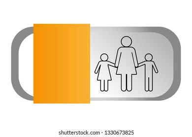 family pictogram cartoon