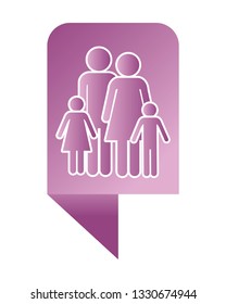 family pictogram cartoon
