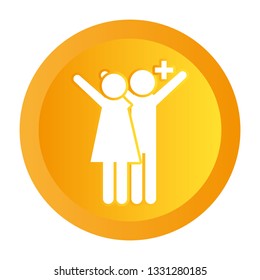 family pictogram cartoon