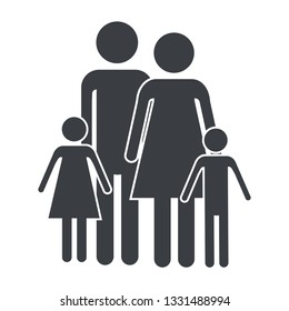 family pictogram cartoon