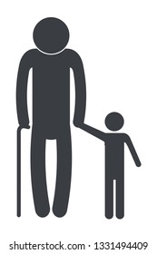 family pictogram cartoon