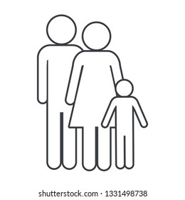 family pictogram cartoon