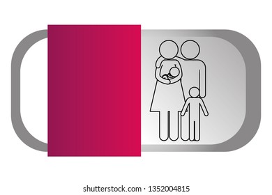 family pictogram cartoon
