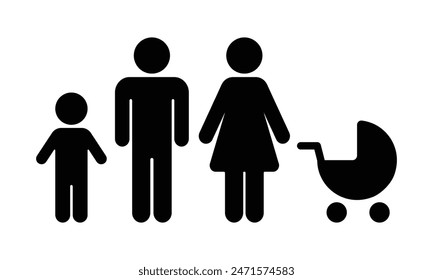 Family pictogram isolated on white background