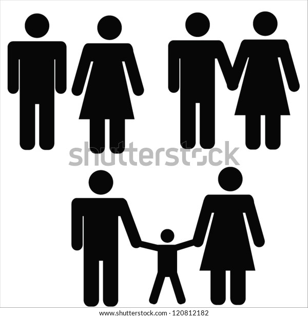 Family Pictogram Set Pictogram Representing Family Stock Vector ...